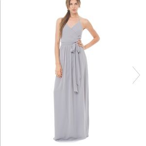 Joanna August DC Long Wrap Chiffon Dress sz small